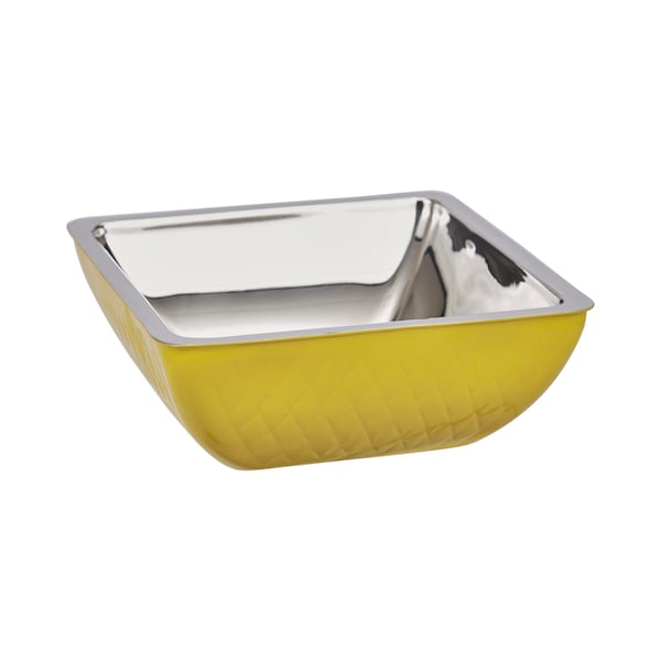 Bon Chef Square Diamond Cold Wave Bowl 10-1/4" X 10-1/4" X 3-7/8" H 3 Qt 9332DIYELLOW - main